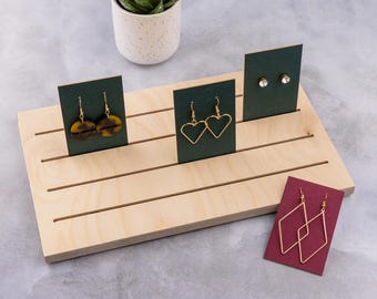Birch Plywood Earring Display Stand, Pop Up Shop Tabletop Organizer