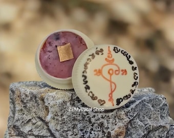Extraordinario Maha Sanaeh Metta Mahaniyom Sipeang de LP Koi - Amuleto de crema sagrada Metta y atracción (artefacto espiritual tailandés)
