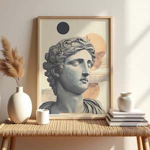 Modern Greco Statue Art Print: Abstract Home Decor (Digital Download)