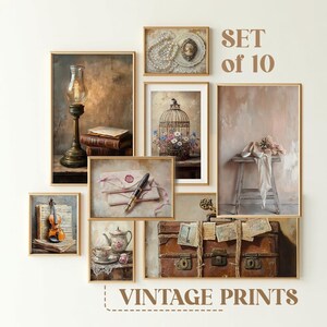Vintage Wall Art Prints: Set of 10 Retro Decor (Digital Download)