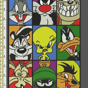 Looney Tunes Embroidery Design, Bugs, Daffy & more,  Adorable Cartoon Characters for Machine Embroidery Digital Files for Instant Download