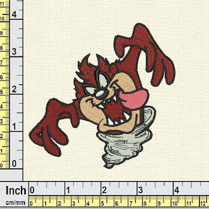 Taz Cartoon Character Embroidery Design, Tasmanian Devil Digital Files, Instant File for Machines, Instant Download for Machine Embroidery