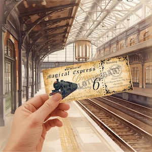 Magic Train Ticket Invitation: Editable Birthday Boarding Pass (Digital Download)