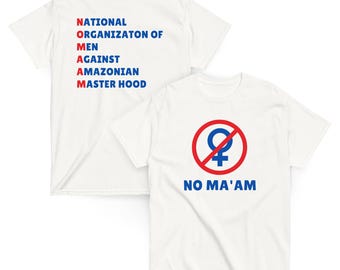 Camiseta "No Ma'am" Camiseta "No Maam" Camisetas blancas de Al Bundy Camiseta "Casado con hijos"