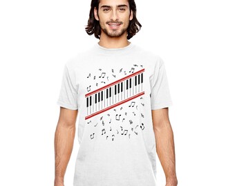 Michael J - Beat It Piano Keys T Shirt - King of Pop Music Tee 2026