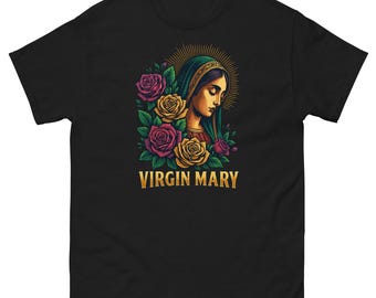 Virgin Mary Pop Art Shirt | Warhol Style Catholic Tee | Modern Art Religious T-Shirt | Colorful Graphic Tee | Gift for Catholic