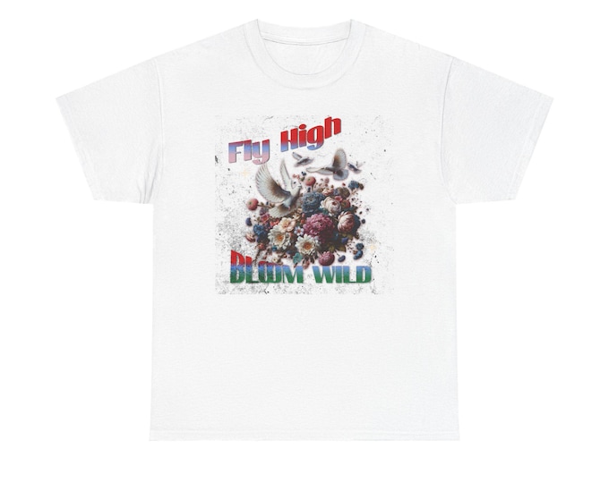 Fly High Bloom Wild T-Shirt | Dove and Floral Graphic Tee