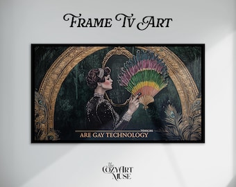 Art Deco Pride Frame TV Art: Queer Cosmic Astronaut (Digital Download)