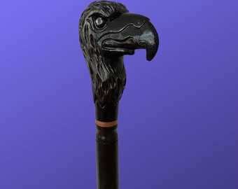 Bengalas elegantes Bengala Black Raven Bengalas góticas para homens e mulheres Bengala de madeira Bengala Fancy Black Raven Presente
