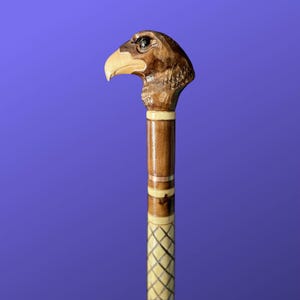 Mens Walking Cane Carved Wooden Cane Fashionable Canes and Walking Stick Costume Canes for Elderly Pimp Cane Eagle Hand Wood Canes Handstaff