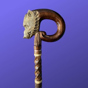 Wild Boar Original Walking Cane Fashion Walking Stick Boar Fashonable Cane Elderly Gift Pig Wooden Style Cane Boar Hand Wood Cane Old People
