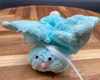 Recipiente para hielo Boo Boo Bunny, remedio casero hecho a mano, tapón de lágrimas azul