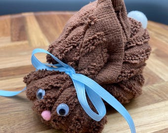 Recipiente para hielo Boo Boo Bunny, remedio casero hecho a mano, tapón para lágrimas, marrón oscuro