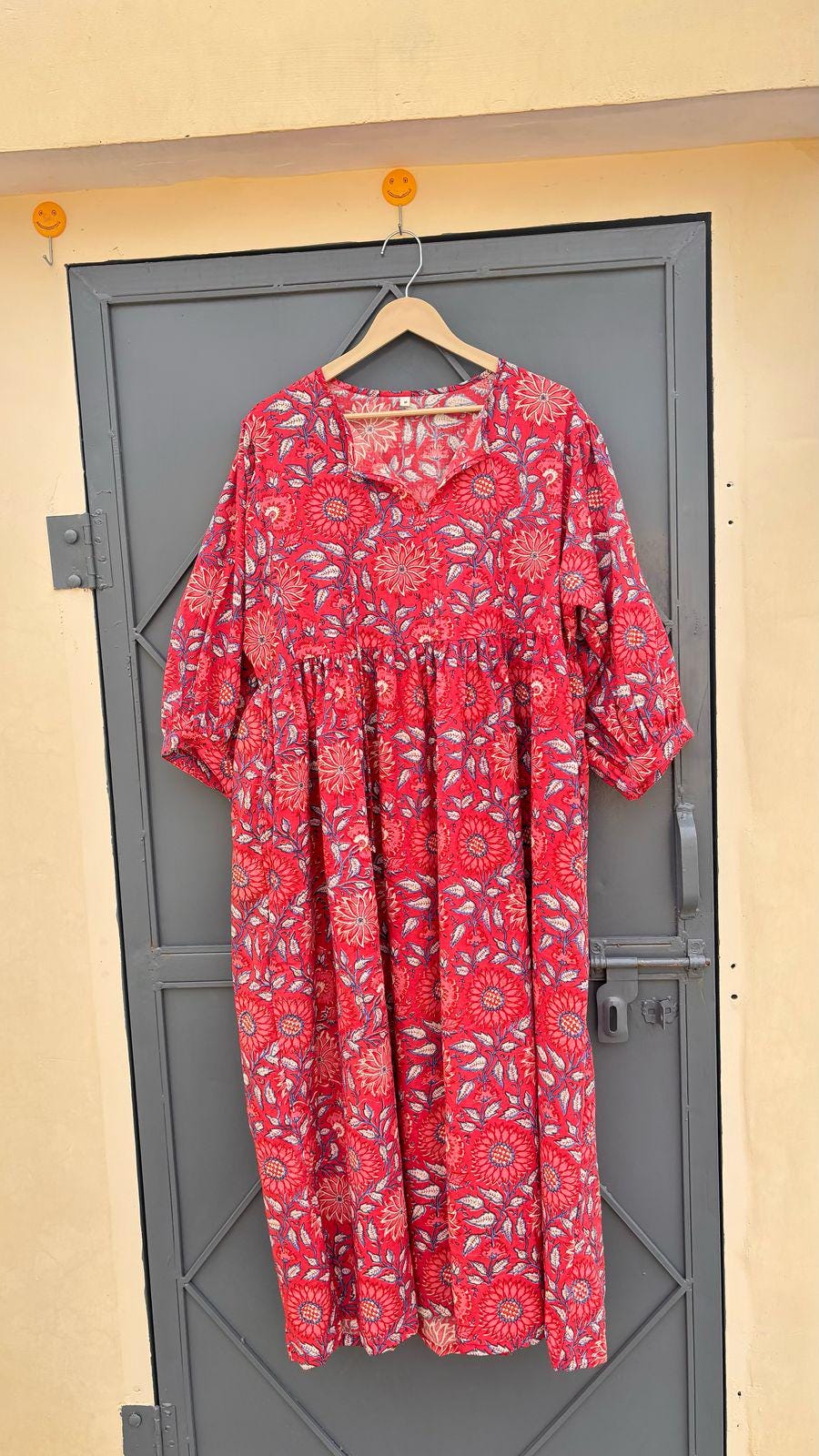 cotton midi dress online india Shop Burnt Orange Cotton Gathered Midi Dress With Contr After Six Wear in India