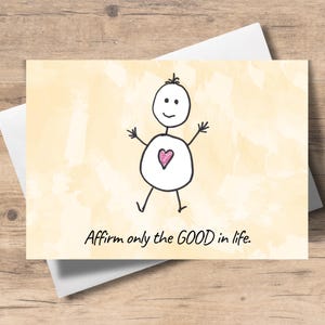 Tarjeta de felicitación positiva