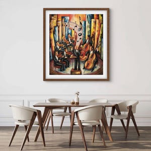 Abstract Symphony Digital Print | Music & Modern Art | Music Room Poster & Musician Gift | Music Decor