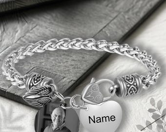 Personalisiertes Erinnerungsfoto Armband: Edelstahl Erinnerungs Schmuck