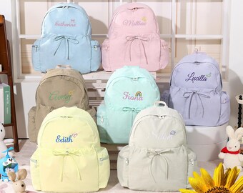 Zaino scolastico personalizzato per bambini: nome e modello personalizzati, nylon resistente, borsa per il ritorno a scuola per bambini, regali di compleanno per figlia, nipote, figlio