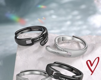 Personalized Couple Name Ring,Anniversary Gift,Custom Two Name Ring,Sterling Silver Valentines Jewelry,Girlfriend Birthday Present Ideas.