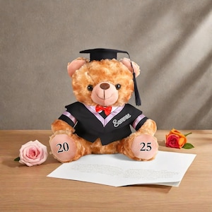 Personalized Graduation Teddy Bear: Class of 2025 Plush Keepsake