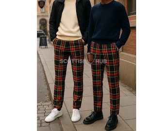Handmade Scottish Tartan Trousers: Custom Highland Dress Pants
