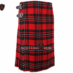 Macgregor Tartan Kilt For Men, 8-Yard Scottish Kilt, Custom Handmade Highland Kilt, Authentic Wool Clan Kilt for Weddings & Events