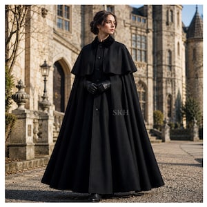 ladies long black dress coat grey dressing tables