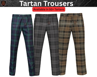 Handmade Scottish Tartan Trousers: Custom Highland Dress Pants