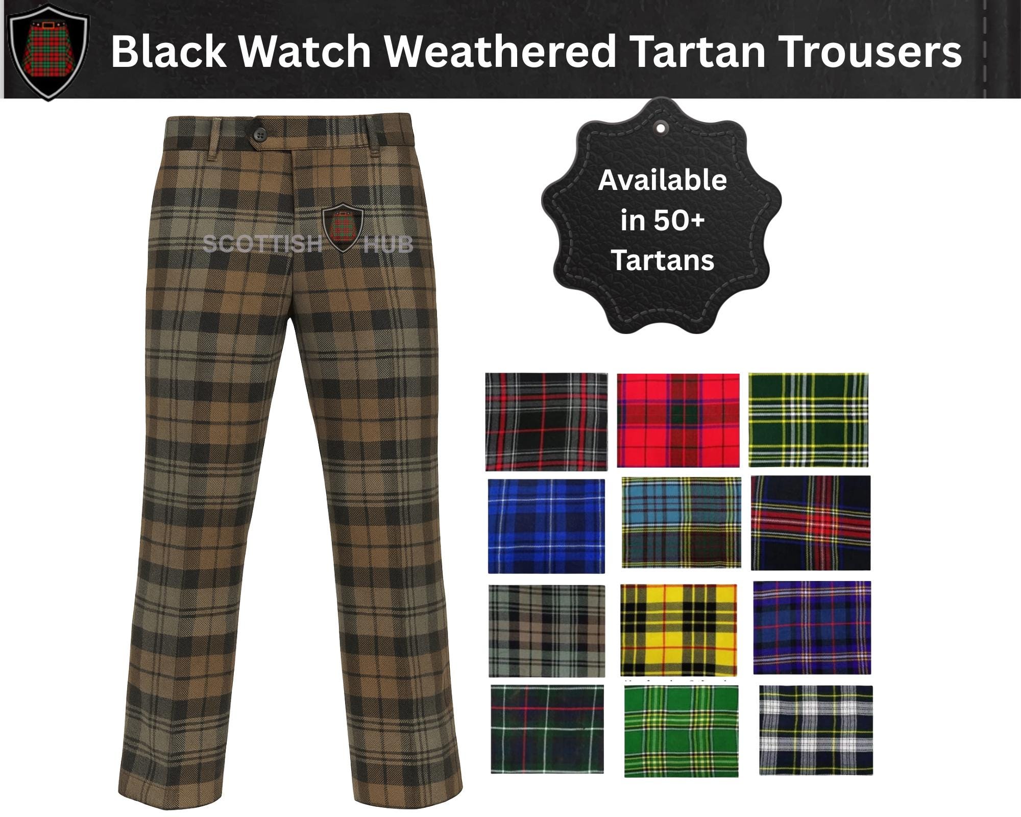 パンツ Old BlackWatch Tartan Check Trousers Black Watch Tartan Trews | Custom Blackwatch Pant