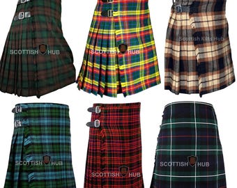 Mens Scottish Kilt Handmade 8-Yard Tartan Kilt | Custom Tartan Kilts for Men Festival Wear | Outlander Scottish Gift | Clan Tartan Kilts