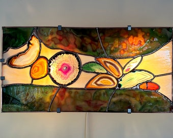 Abstract Wall Lamp, Modern Lamp, Stained Glass