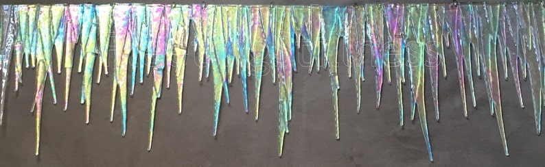 Glass Icicles Christmas Ornament Fused Glass Window Decor Suncatcher image 4