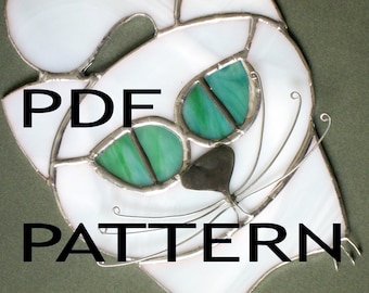 Stained Glass Cat Sun Catcher Pattern (PDF Pattern)