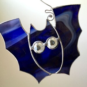 Blue Black Bat Sun Catcher Halloween Home Decoration