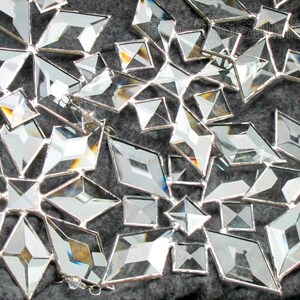 Star Beveled Suncatcher SET of 6, Snowflake Christmas Home Decor