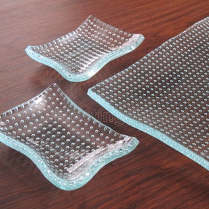 Bubbles Retro Fused Glass Sushi Set Modern Design