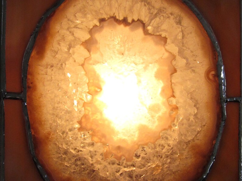 Agate Stained Glass Lamp Night Light CUSTOM image 2