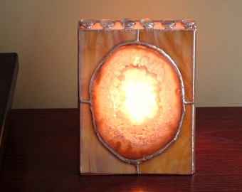 Agate Stained Glass Lamp Night Light CUSTOM