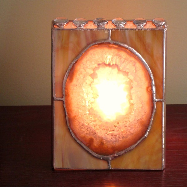 Agate Stained Glass Lamp Night Light CUSTOM