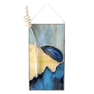 Wall Decor Mid Century Modern Bud Vase Stained Glass Gift image 4
