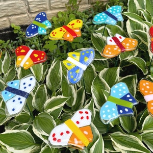 Garden Decoration Outdoor Plant Stake SET of 4 Butterflies Gift image 8