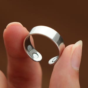 Personalized Magnetic Therapy Ring Adjustable,Magnetic Open Cuff Ring,Stylish Wellness Accessory,gift for him her,Unisex ring