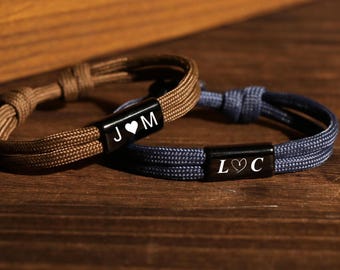Gepersonaliseerde Geheime Boodschap Gegraveerde Armband, aangepaste familiearmband, cadeau voor vader, jubileumcadeaus, aangepaste armband voor vader