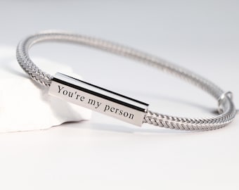 Personalized stainless steel bracelet with magnetic closure,custom engraving,Custom Men's Name Bracelets,Gifts For Husband Boyfriend Dad