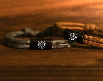 Personalized bracelet for men, Engraved Initial bracelet,Custom Men's bracelet,Family bracelet,Gift for Him Boyfriend Husband,Secret Message