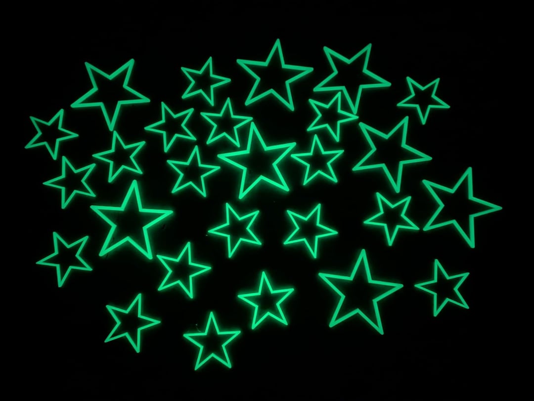 Glow-in-the-dark Star Outlines Jumbo 175mm & Deluxe 115 Mm | 3D Printed ...