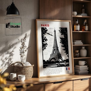 Paris Travel Print, City Posters, Custom Travel Decor, Personalised Wall Art, Travel Poster Personalised Gift, Any Place Travel Print