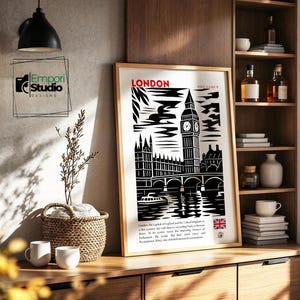 London Travel Print, City Posters, Custom Travel Decor, Personalised Wall Art, Travel Poster Personalised Gift, Any Place Travel Print