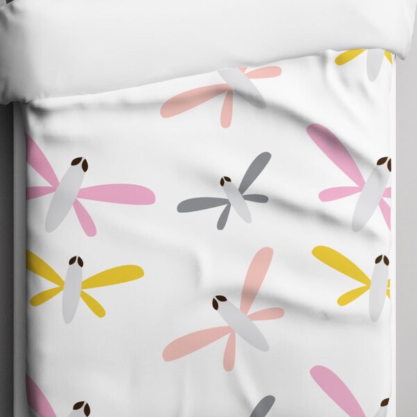 Toddler Duvet Cover Set - Crib Duvet - Crib Bedding - Nursery Bedding- Baby bedding girl - Baby Shower Gift - Kids Duvet Cover -