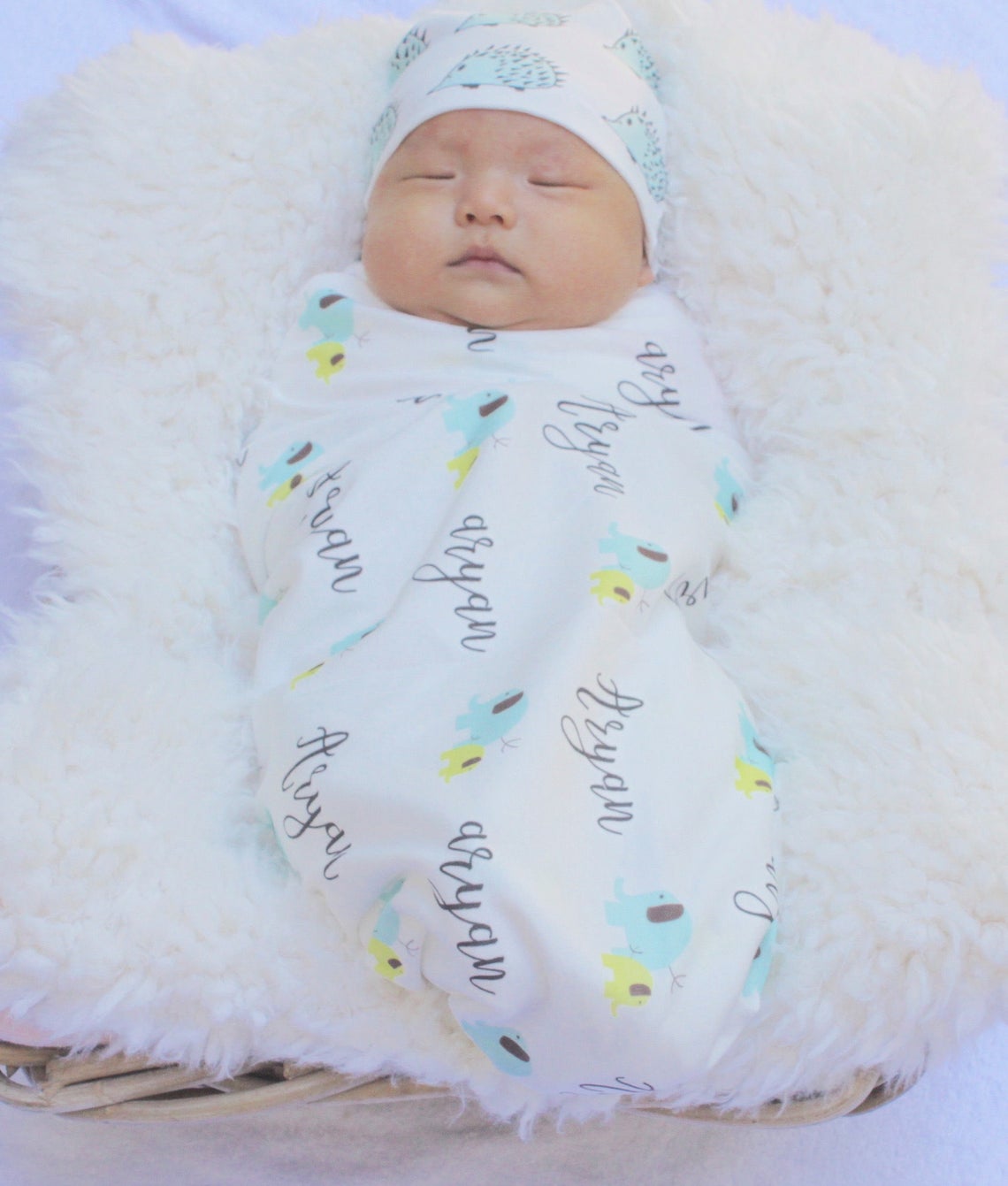 Personalized Swaddle Blanket Personalized hat Baby Swaddle Etsy